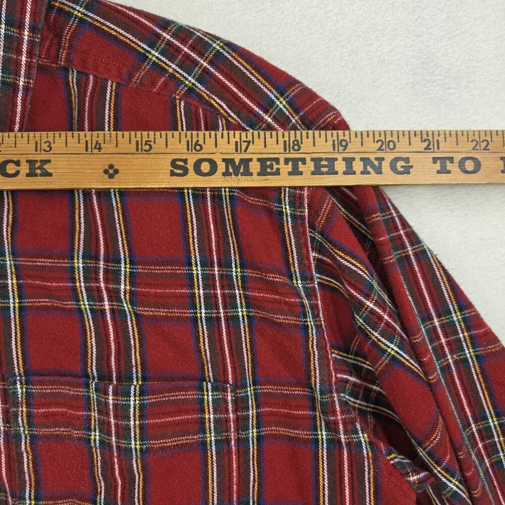 Vtg LL Bean Mens Shirt Sz XXXL Red Plaid Gorpcore Long Sleeve Gorpcore Collared - Picture 9 of 16